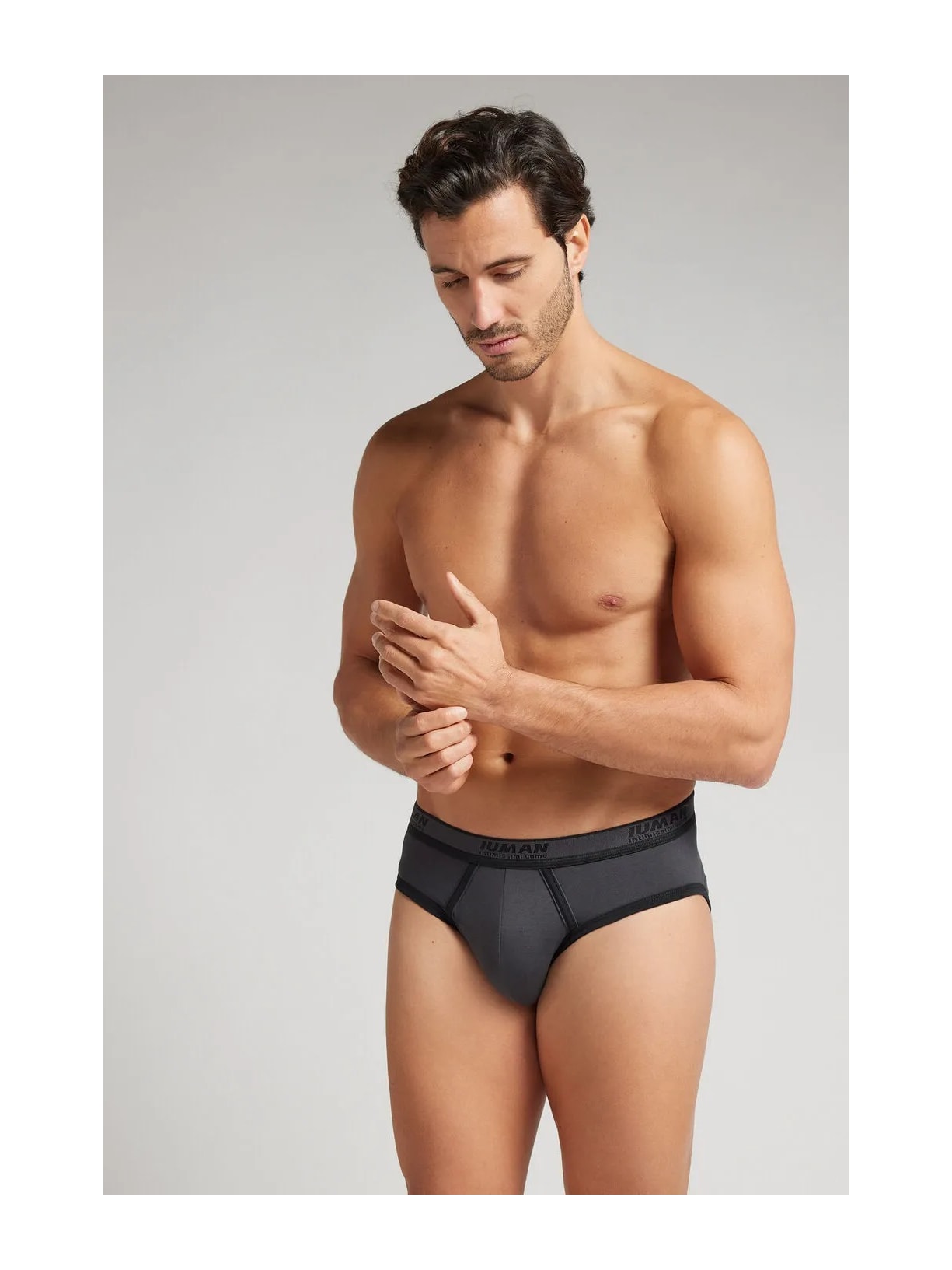 Cueca Slip Com Logotipo Em Algodão Supima Preto Intimissimi