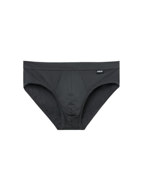 Cueca Slip Em Algodão Premium - Cinza