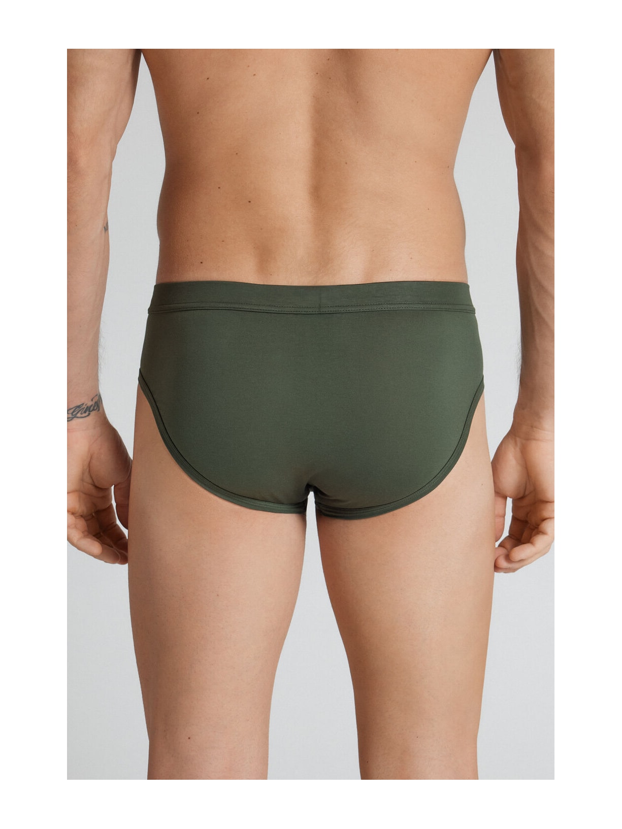 Cueca Slip Em Algodão Premium Verde Intimissimi
