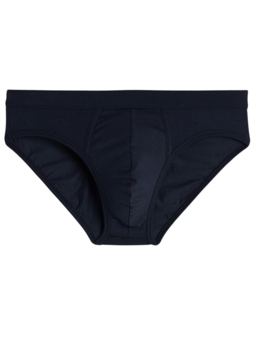 Cueca Slip Em Algodão Supima - Azul