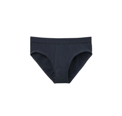 Cueca Slip Em Algodão Supima Com Elástico Visível - Azul
