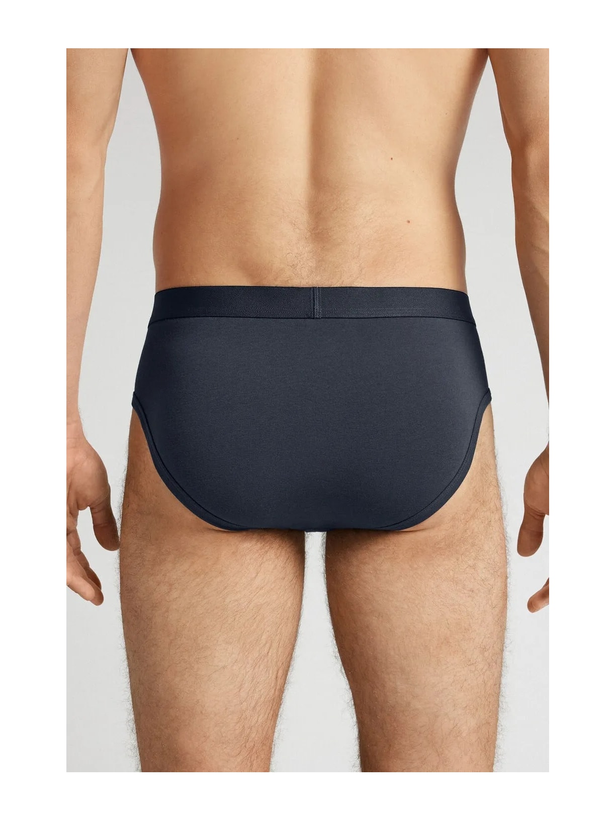 Cueca Slip Em Algodão Supima Com Elástico Visível Azul Intimissimi