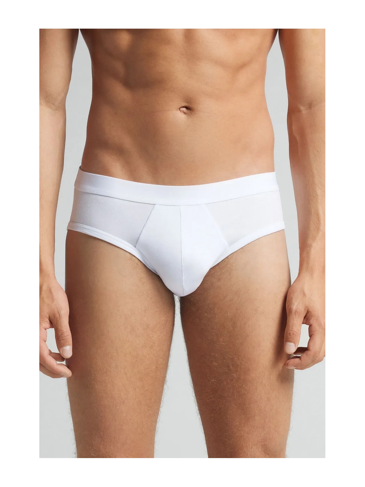 Cueca Slip Em Algodão Supima Com Elástico Visível Branco Intimissimi