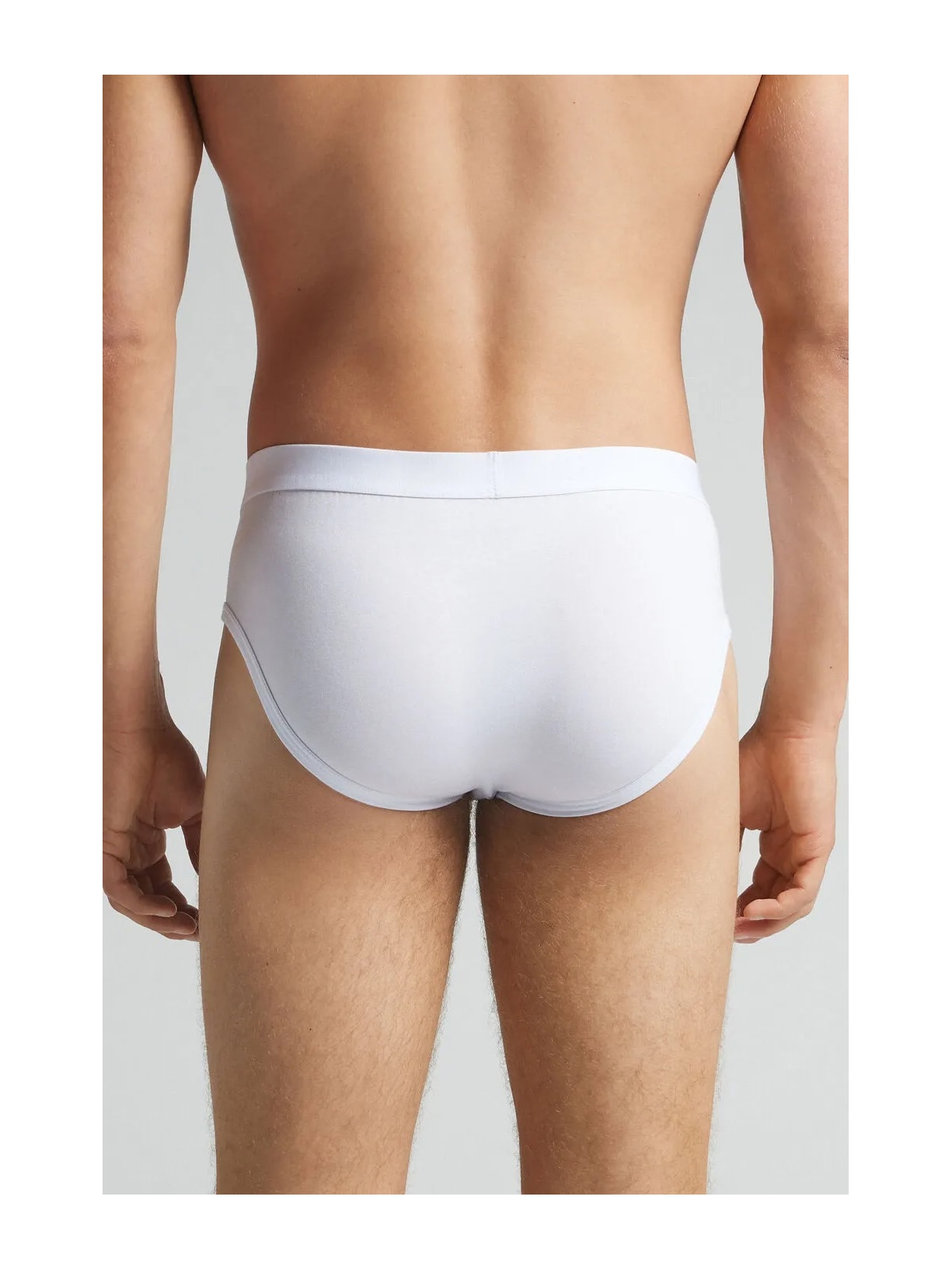 Cueca Slip Em Algodão Supima Com Elástico Visível Branco Intimissimi