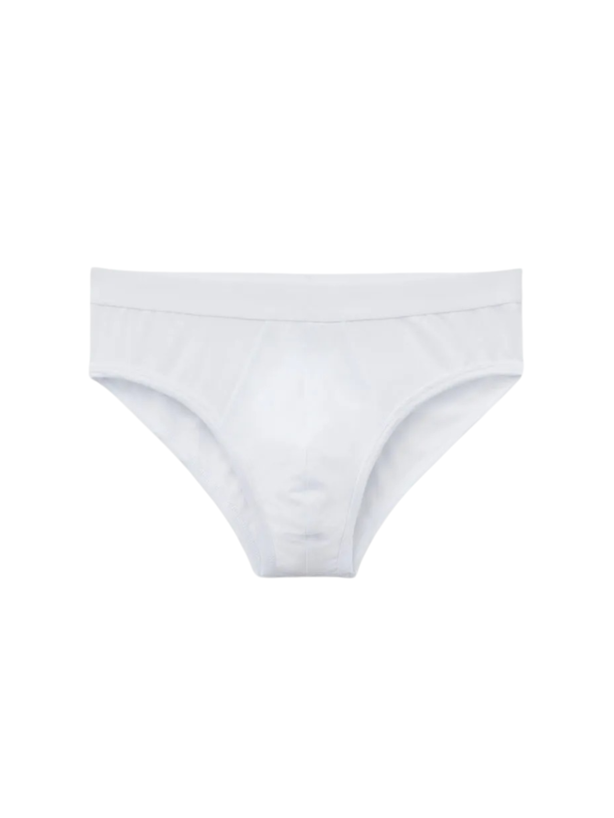 Cueca Slip Em Algodão Supima Com Elástico Visível - Branco