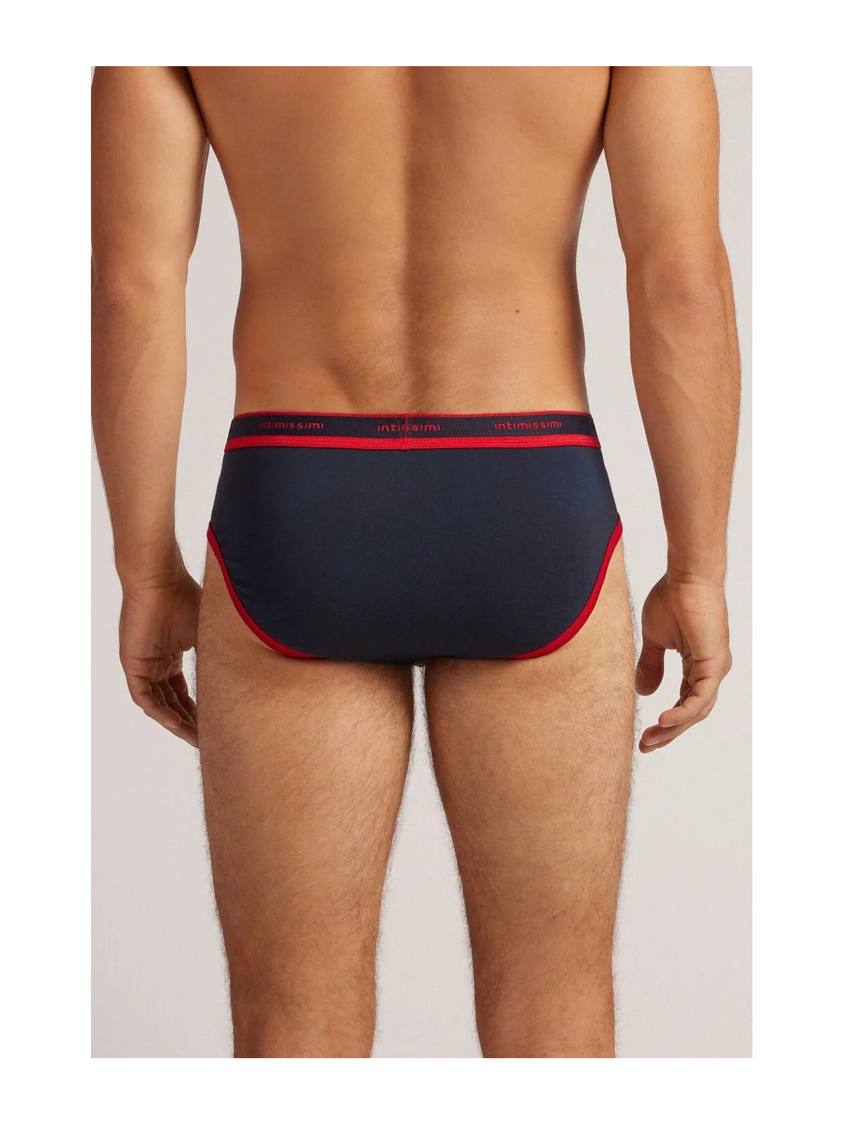 Cueca Slip Em Algodão Supima Com Logotipo Azul Intimissimi