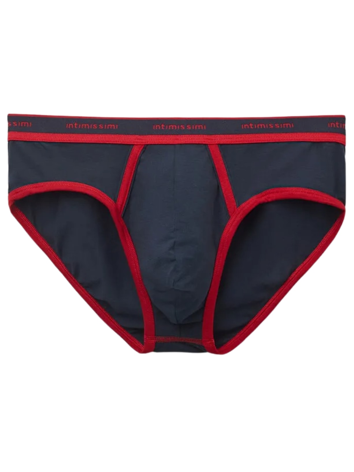 Cueca Slip Em Algodão Supima Com Logotipo Azul Intimissimi