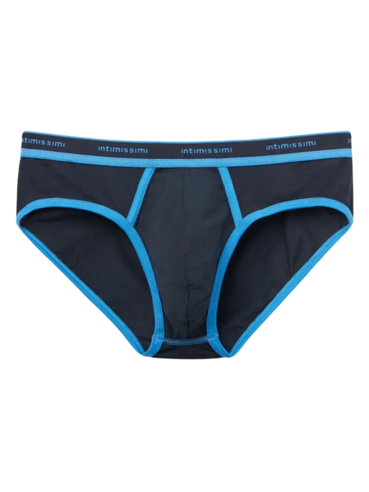 Cueca Slip Em Algodão Supima Elástico - Azul