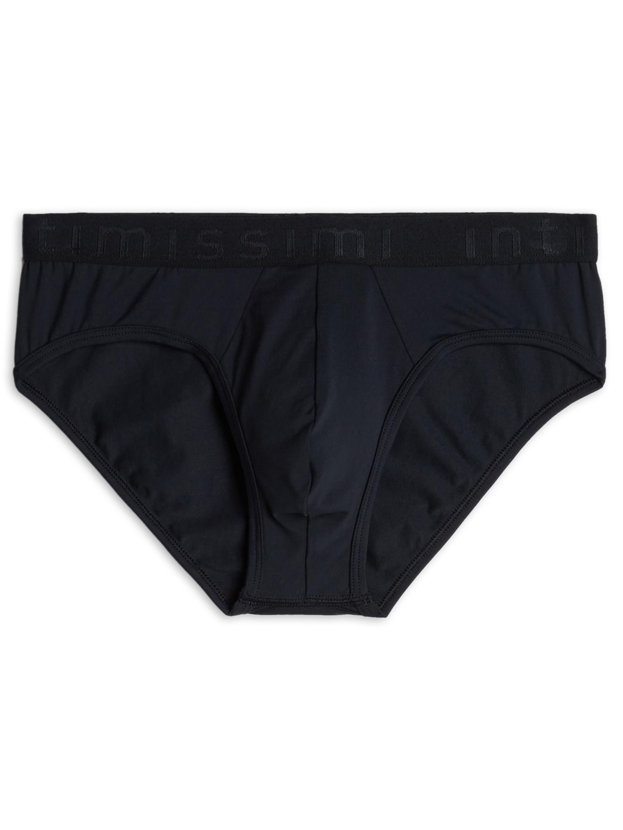 Cueca Slip Em Microfibra Com Logotipo - Azul