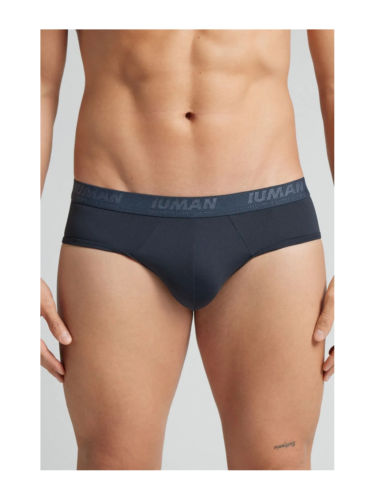 Cueca Slip Em Microfibra Com Logótipo Azul Intimissimi