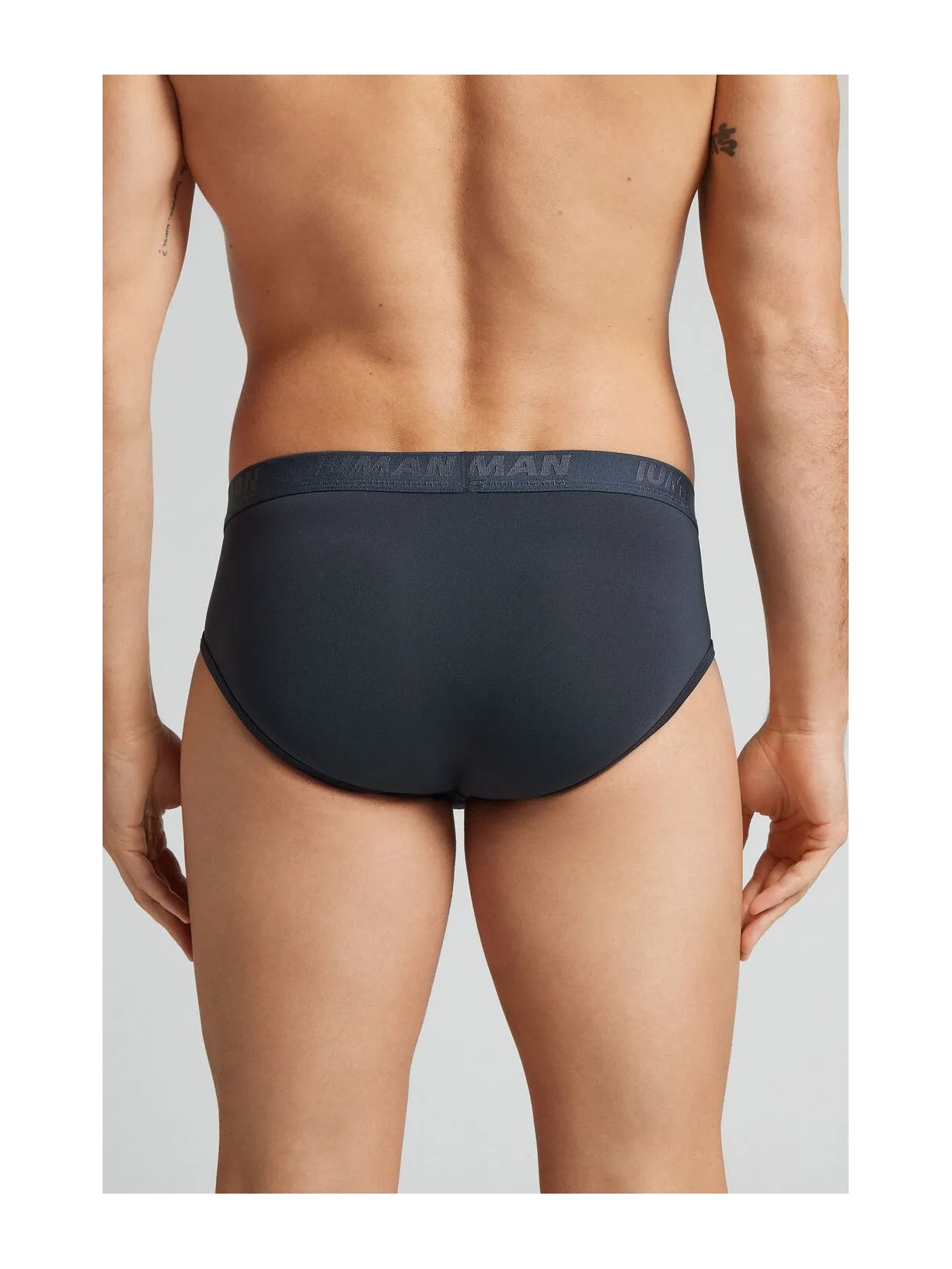 Cueca Slip Em Microfibra Com Logótipo Azul Intimissimi