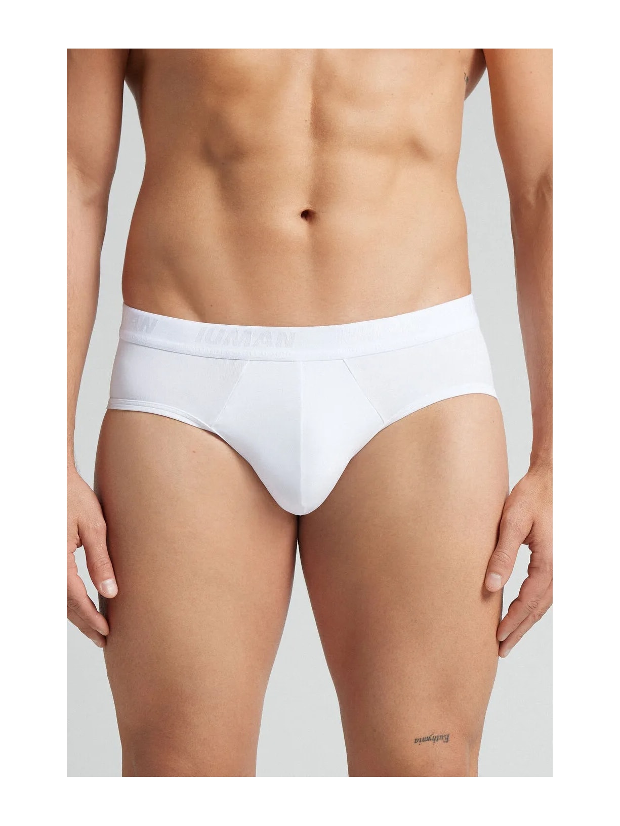 Cueca Slip Em Microfibra Com Logótipo Branco Intimissimi