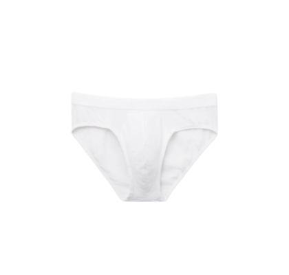 Cueca Slip Em Microfibra Com Logótipo - Branco