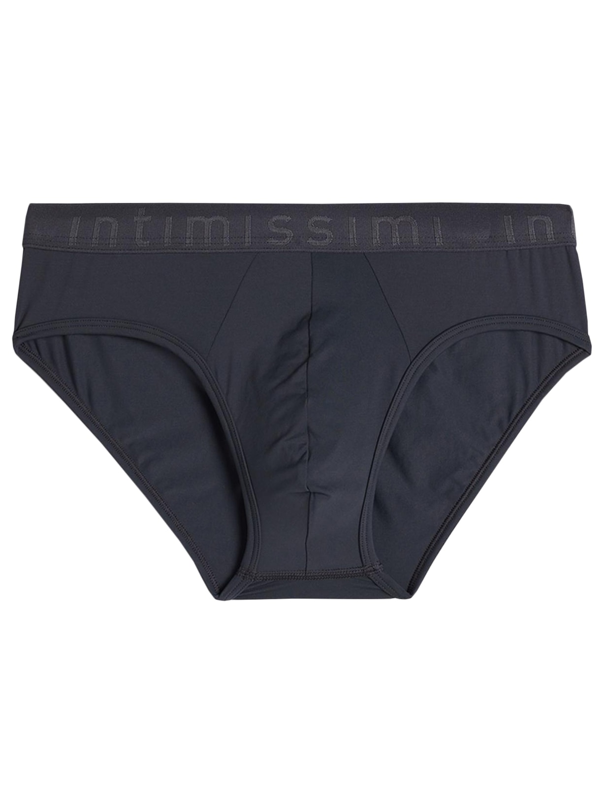 Cueca Slip Em Microfibra Com Logotipo - Cinza