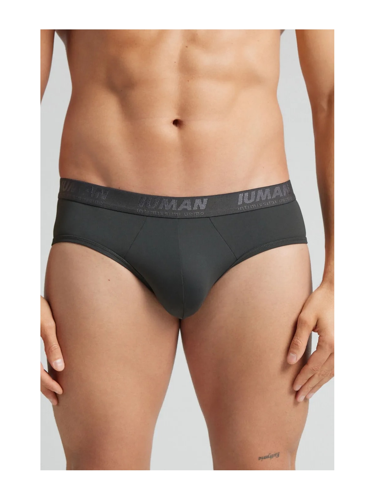 Cueca Slip Em Microfibra Com Logótipo Cinza Intimissimi