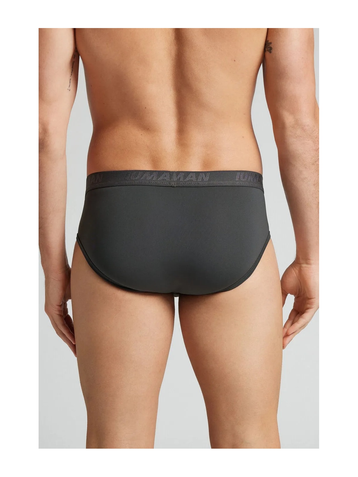 Cueca Slip Em Microfibra Com Logótipo Cinza Intimissimi