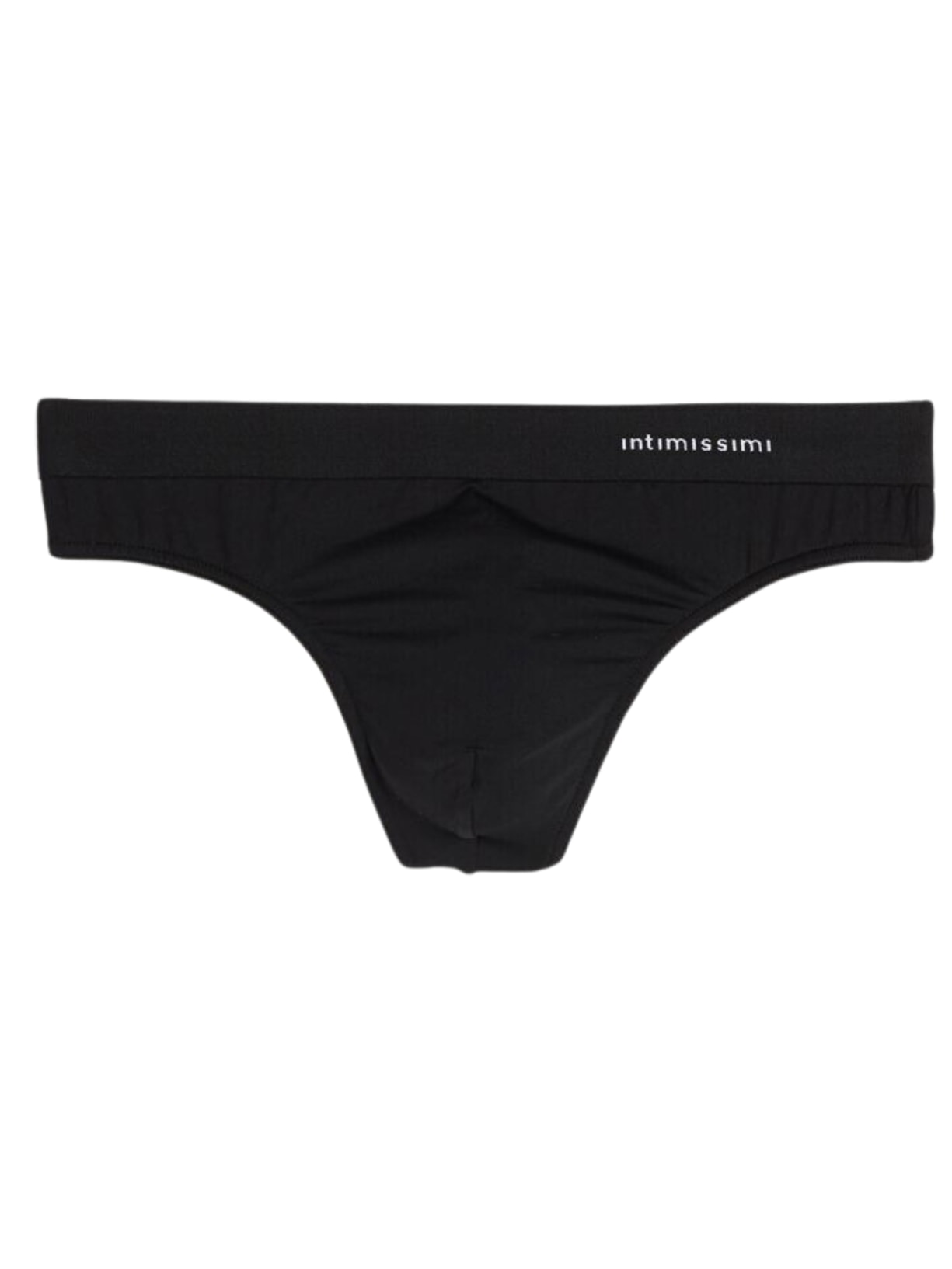 Cueca Slip Em Microfibra Com Logotipo - Preto