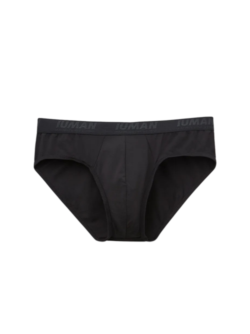 Cueca Slip Em Microfibra Com Logótipo - Preto