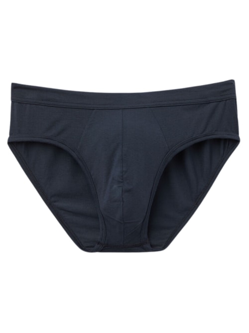 Cueca Slip Em Modal e Seda - Azul