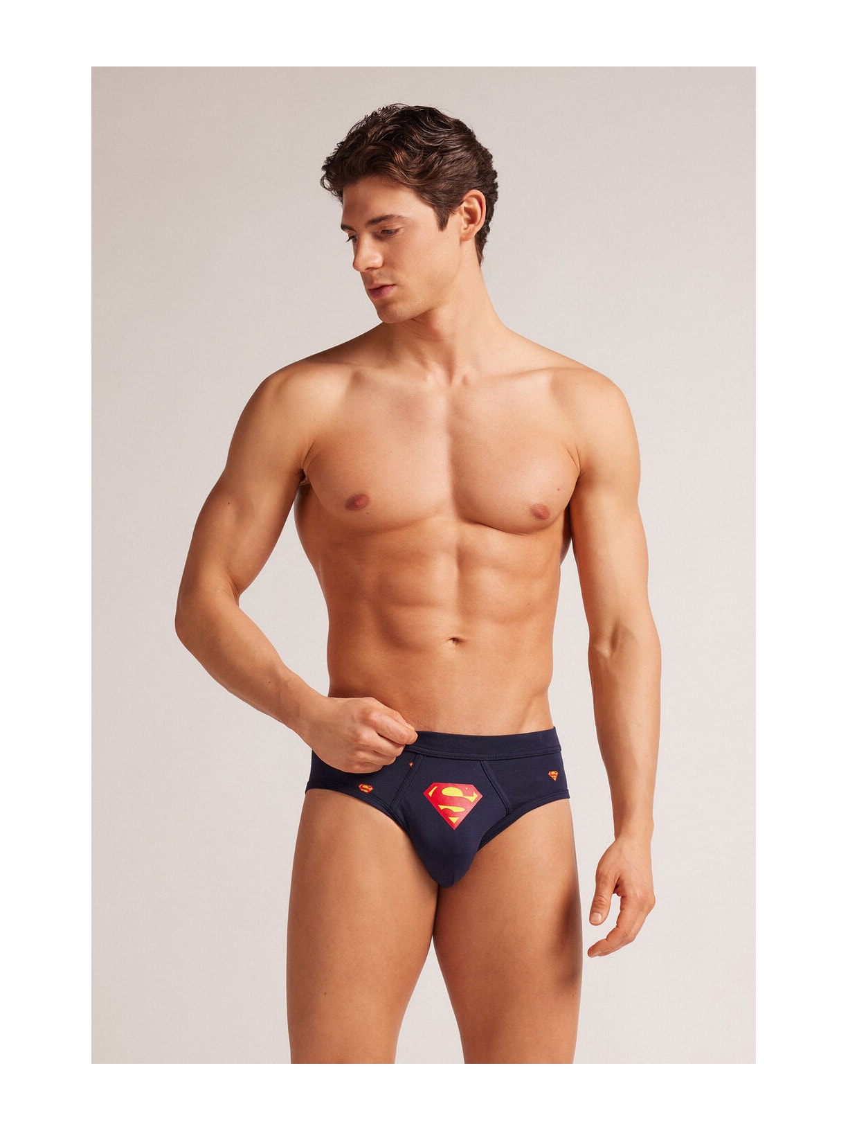 Cueca Slip Superman Em Algodão Supima Azul Intimissimi
