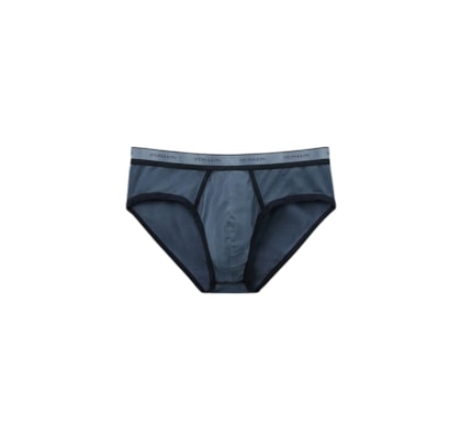 Cueca Slip Washed Collection Em Algodão - Azul