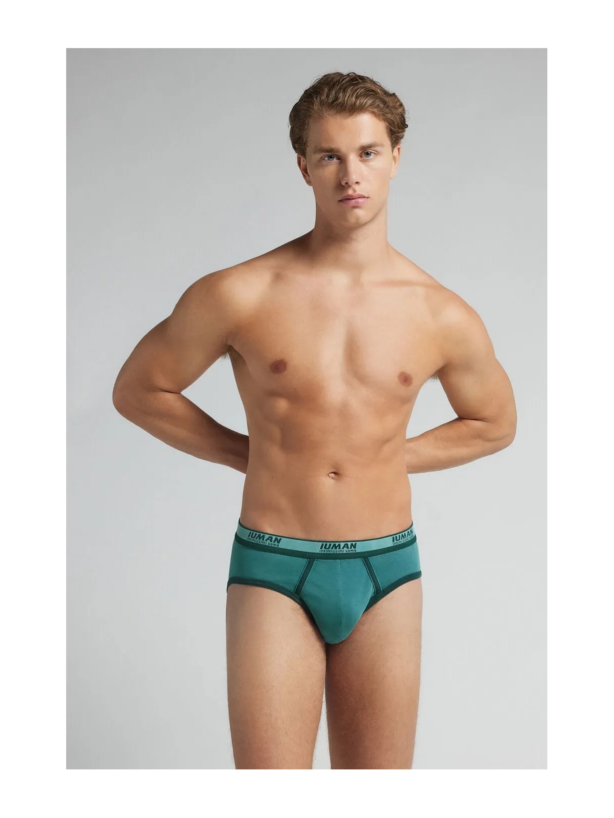 Cueca Slip Washed Collection Em Algodão Supima Verde Intimissimi