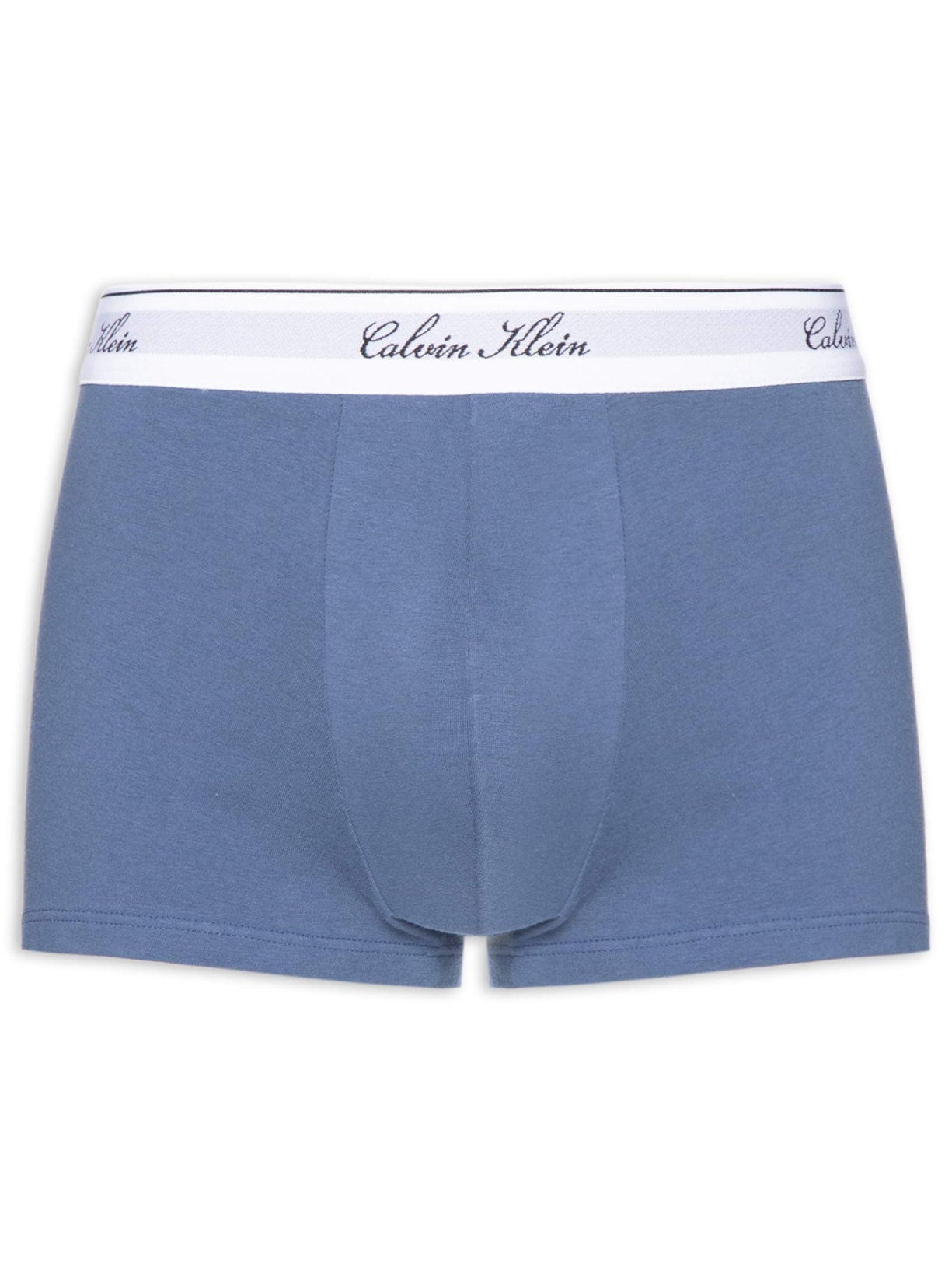 Cueca Trunk Algodão Icon Script Azul Calvin Klein Underwear
