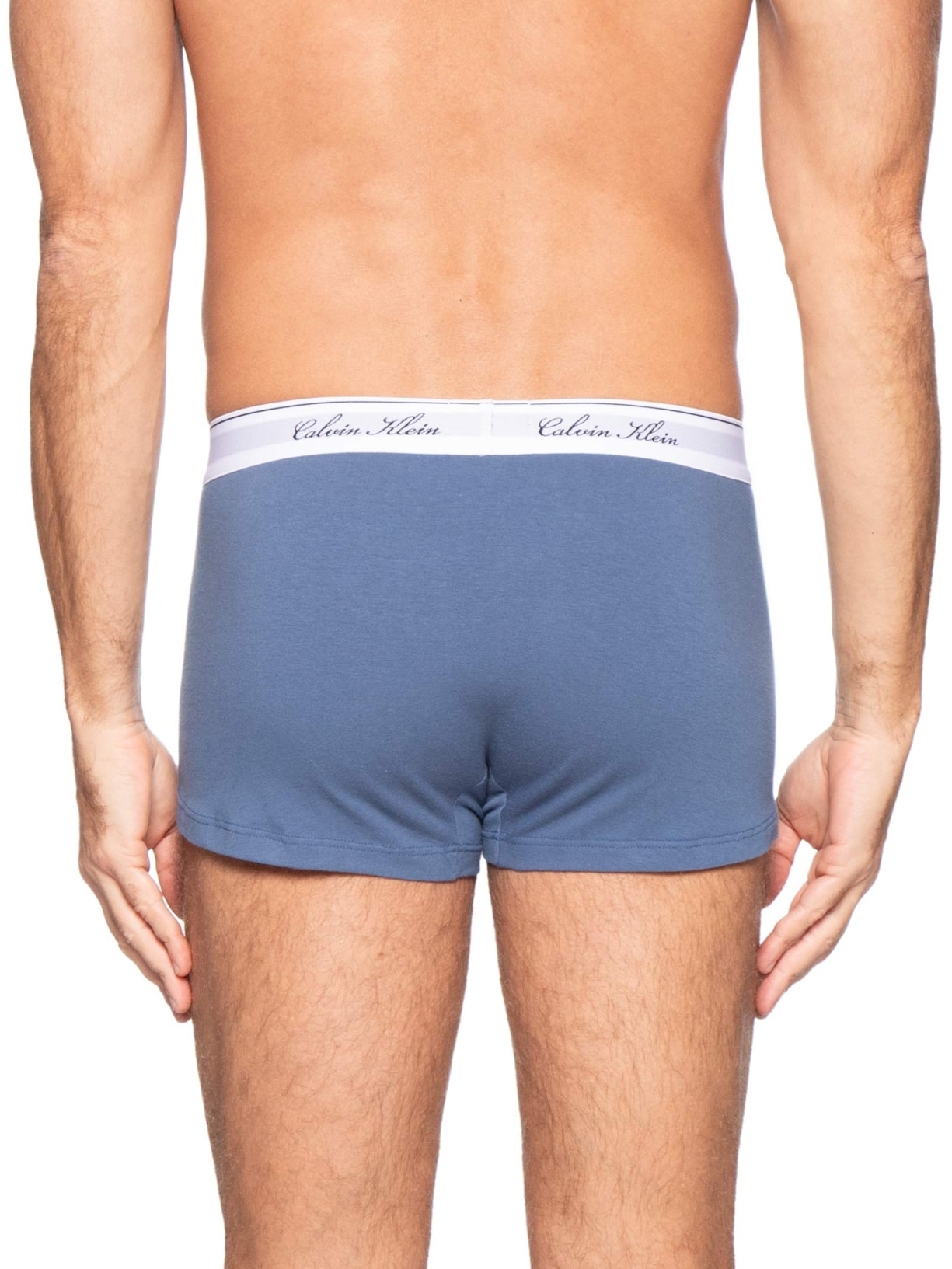 Cueca Trunk Algodão Icon Script Azul Calvin Klein Underwear