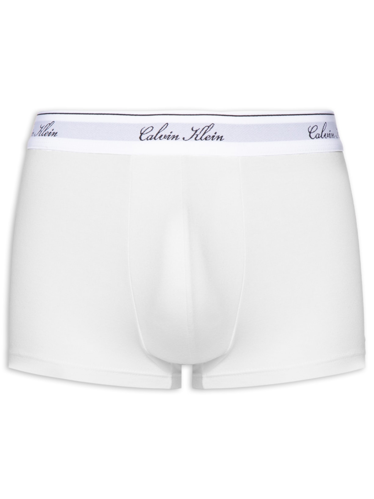 Cueca Trunk Algodão Icon Script Branco Calvin Klein Underwear