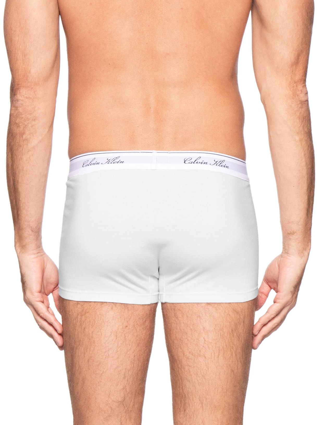 Cueca Trunk Algodão Icon Script Branco Calvin Klein Underwear