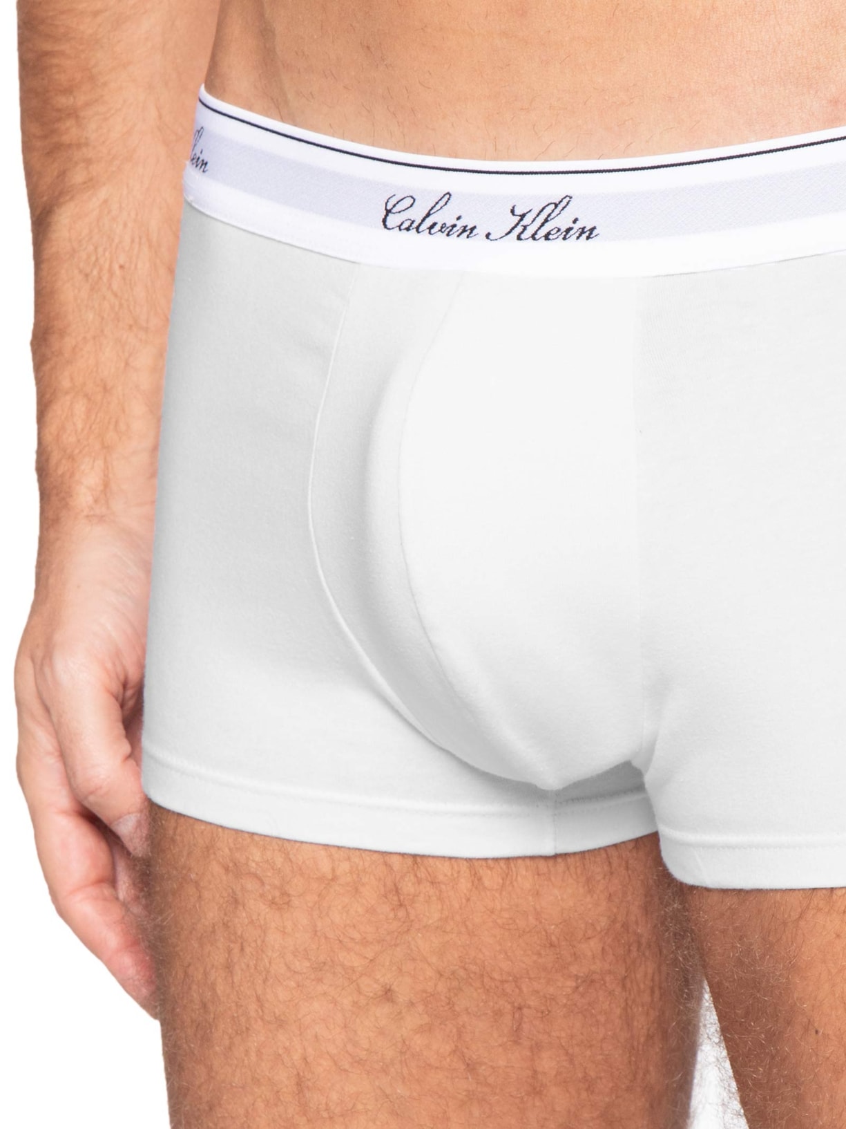 Cueca Trunk Algodão Icon Script Branco Calvin Klein Underwear