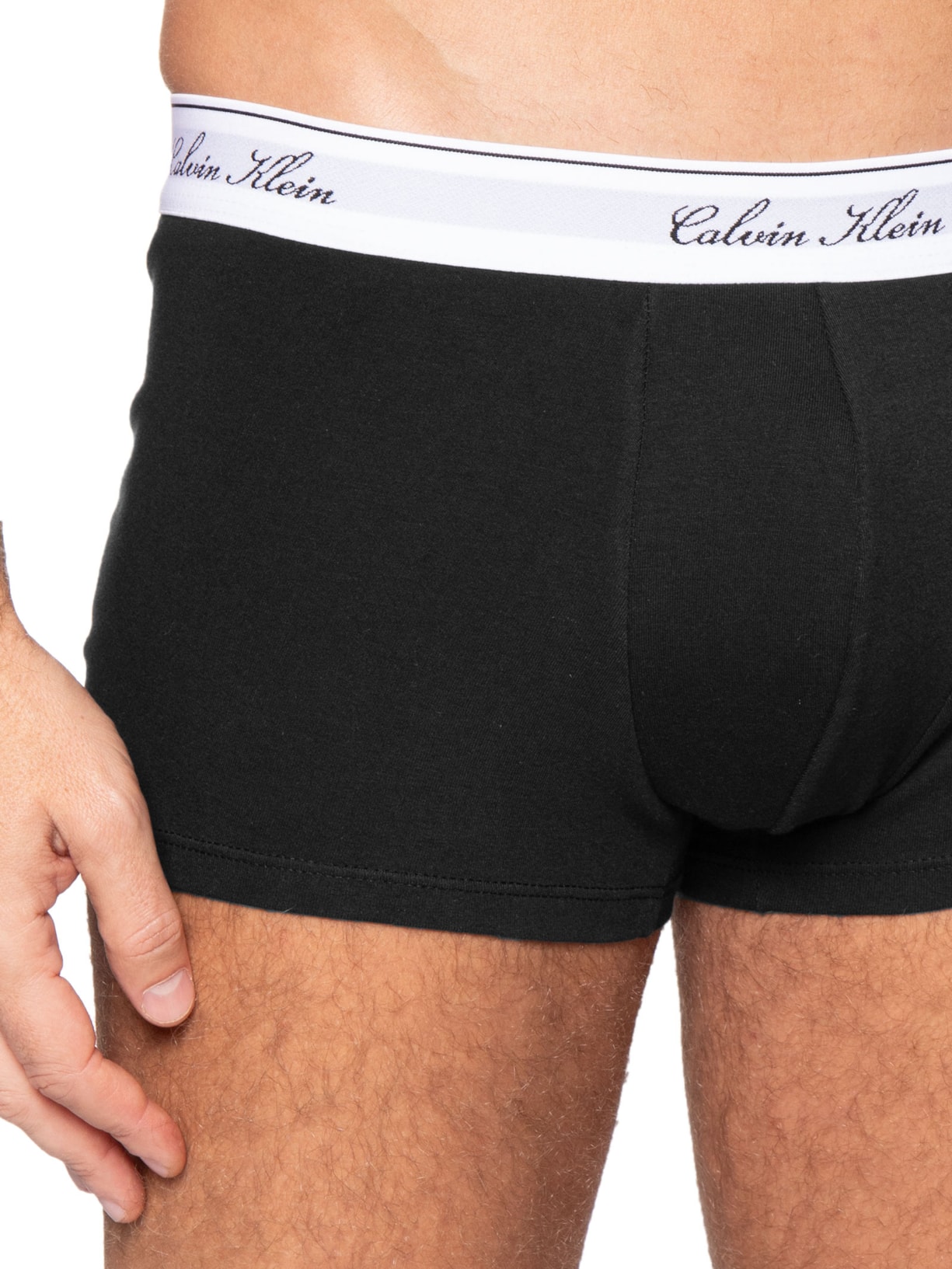 Cueca Trunk Algodão Icon Script Preto Calvin Klein Underwear