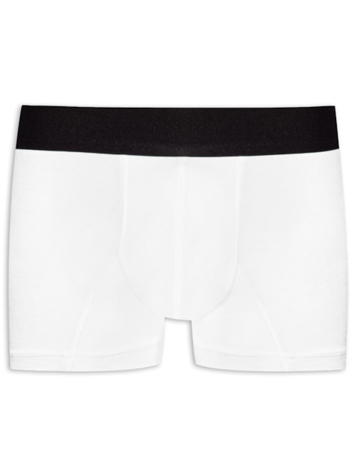 Cueca Trunk Elástico Pima - Branco