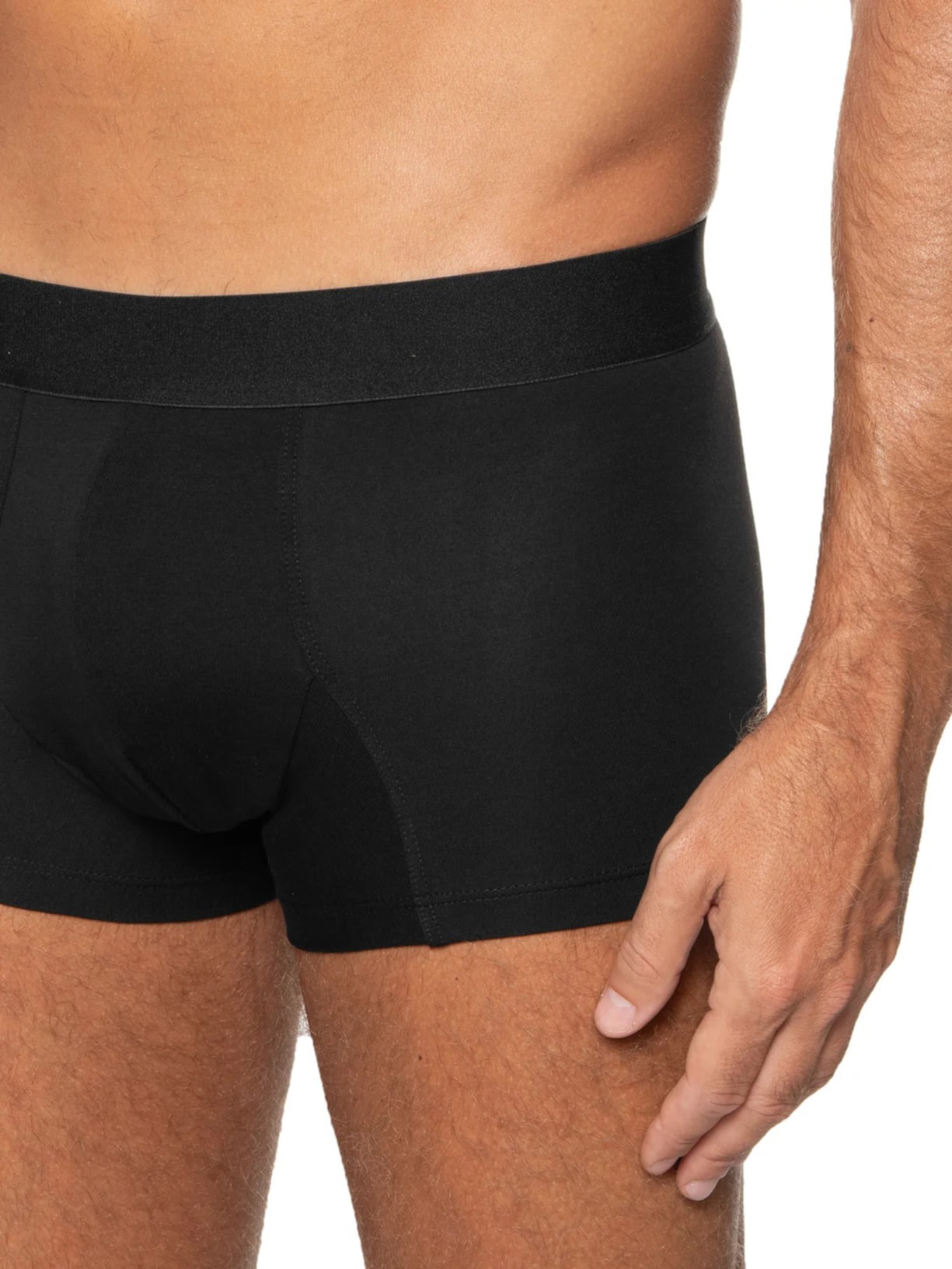 Cueca Trunk Elástico Pima Preto '2 Essential