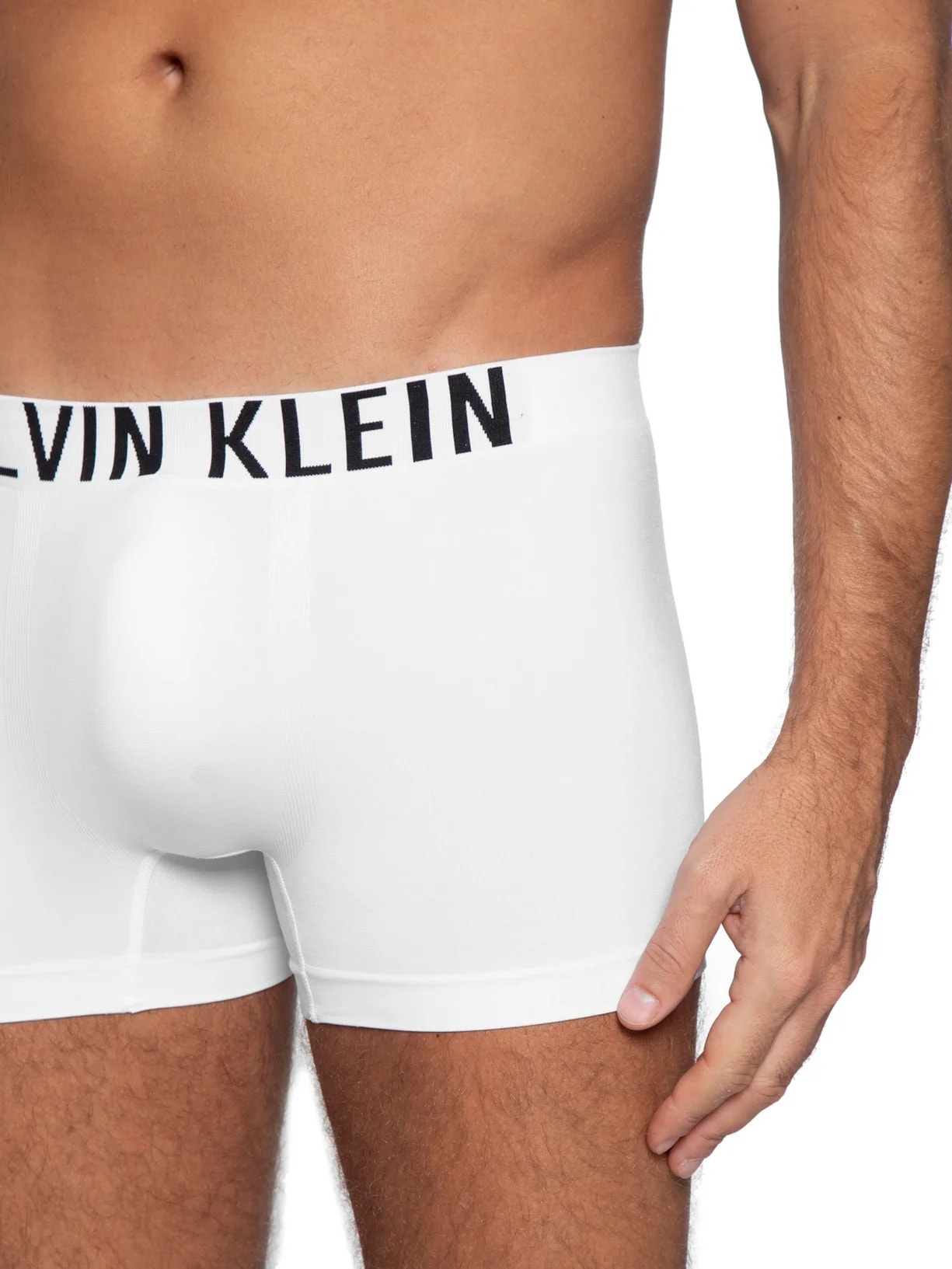 Cueca Trunk Intense Power Seamless Branco Calvin Klein Underwear