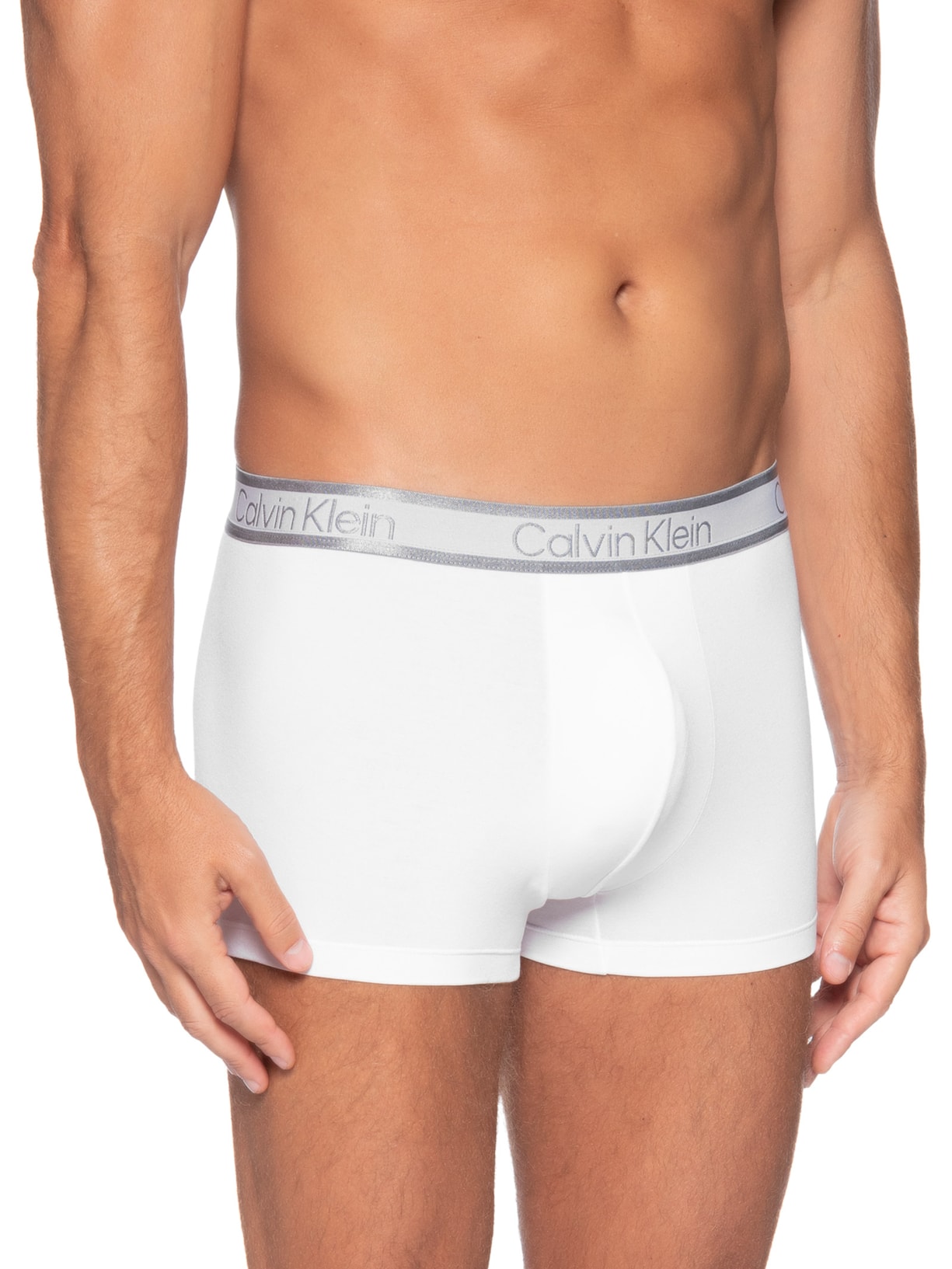 Cueca Trunk Modal Tonal Logo Branco Calvin Klein Underwear