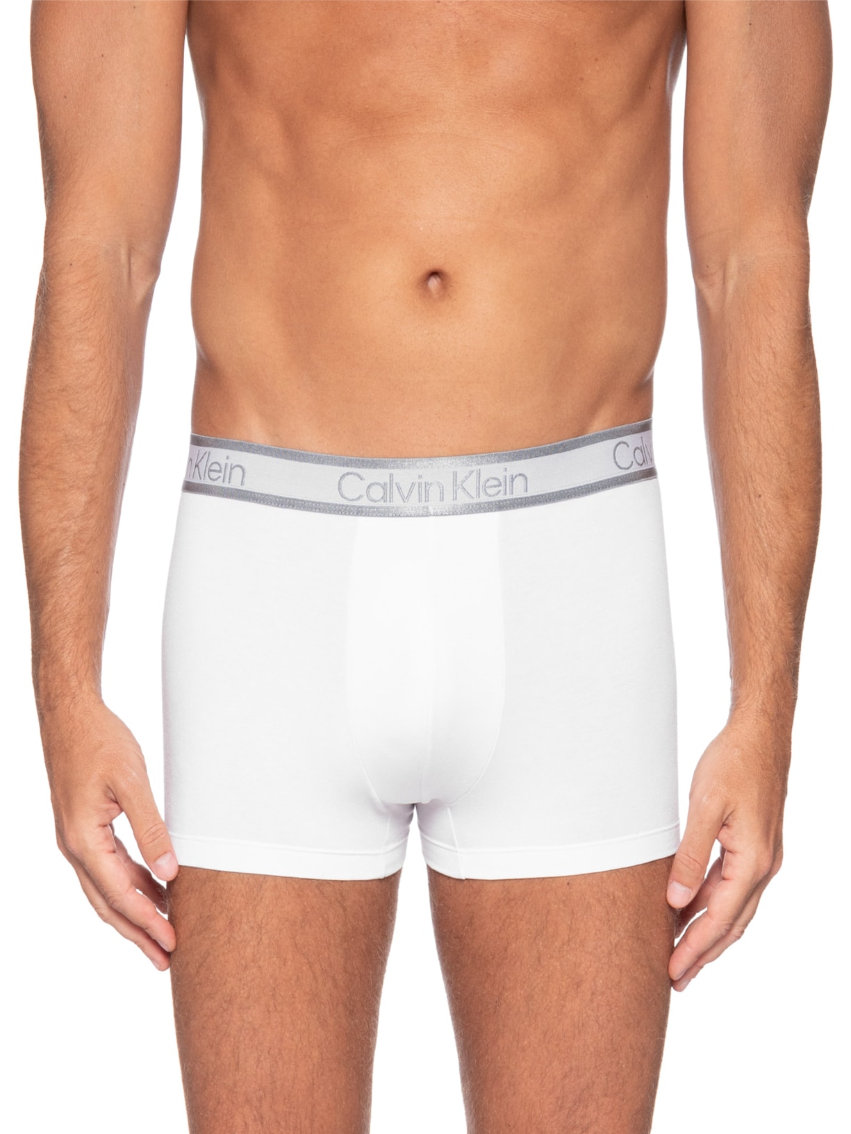 Cueca Trunk Modal Tonal Logo Branco Calvin Klein Underwear