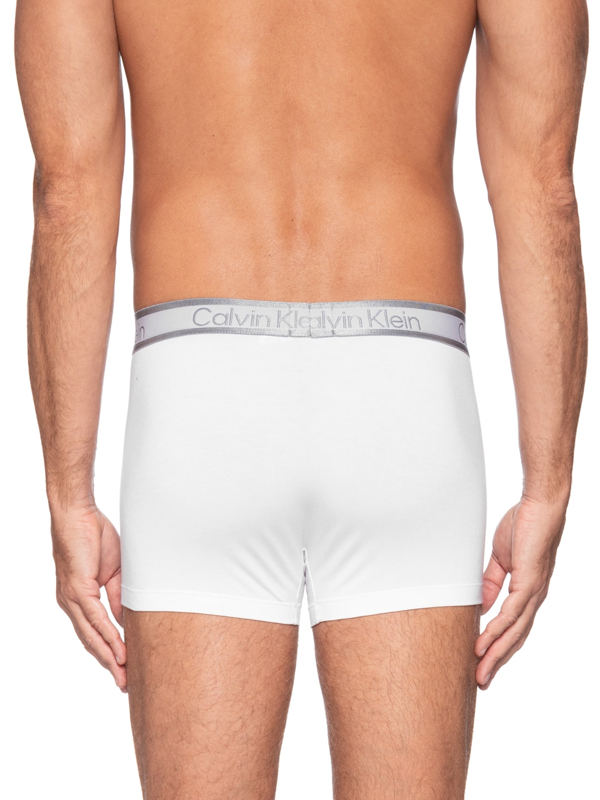 Cueca Trunk Modal Tonal Logo Branco Calvin Klein Underwear