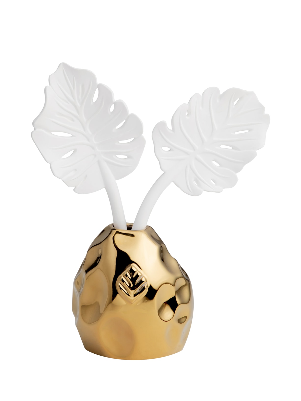 Difusor Folha Costela De Adão Dourado Jade