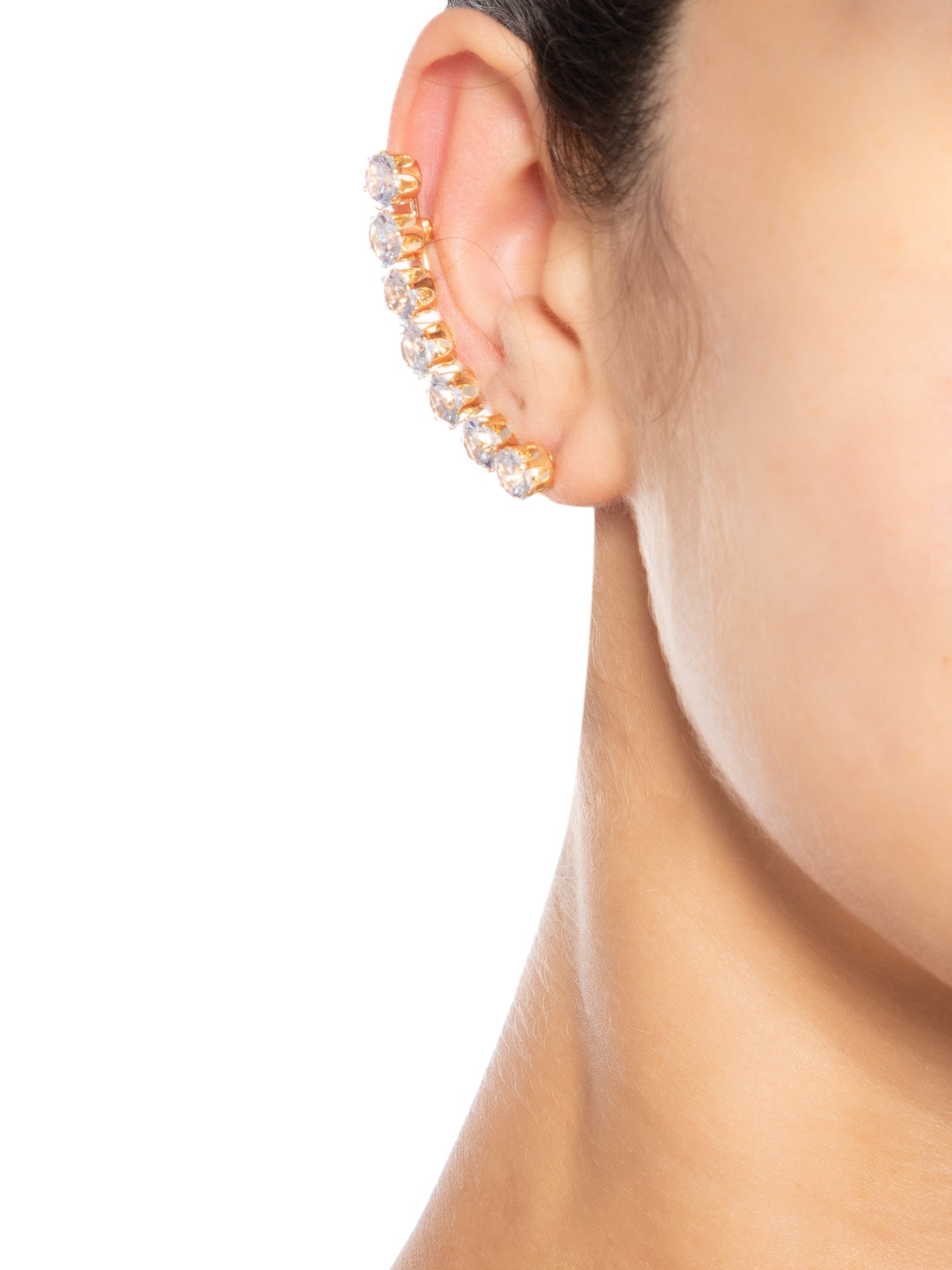 Earcuff Feminino Zircônia Dourado Market 33