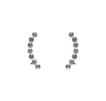 Earcuff Feminino Zircônia - Prateado