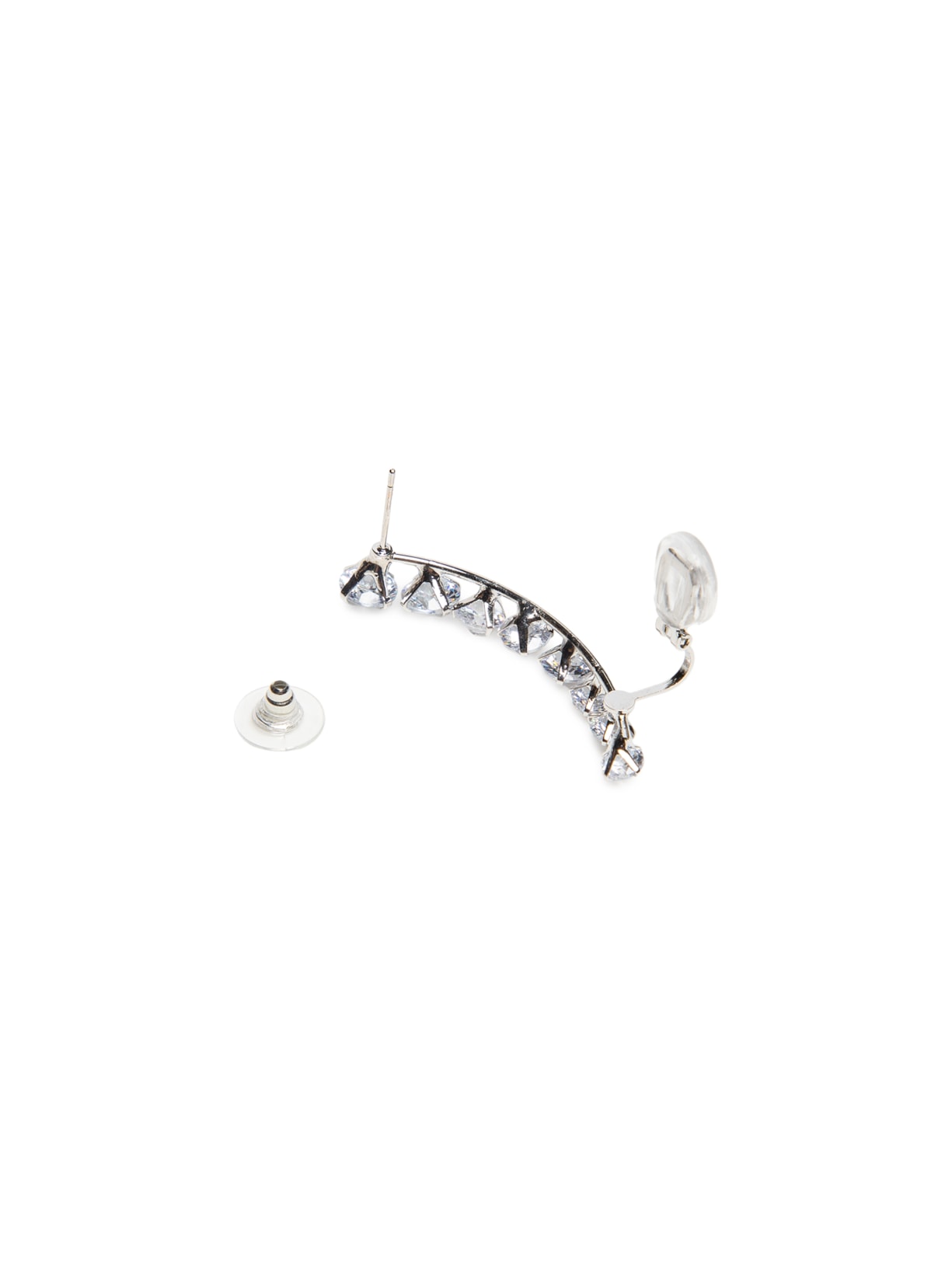 Earcuff Feminino Zircônia Prateado Market 33