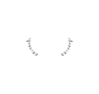 Earcuff Feminino Zircônia - Prateado