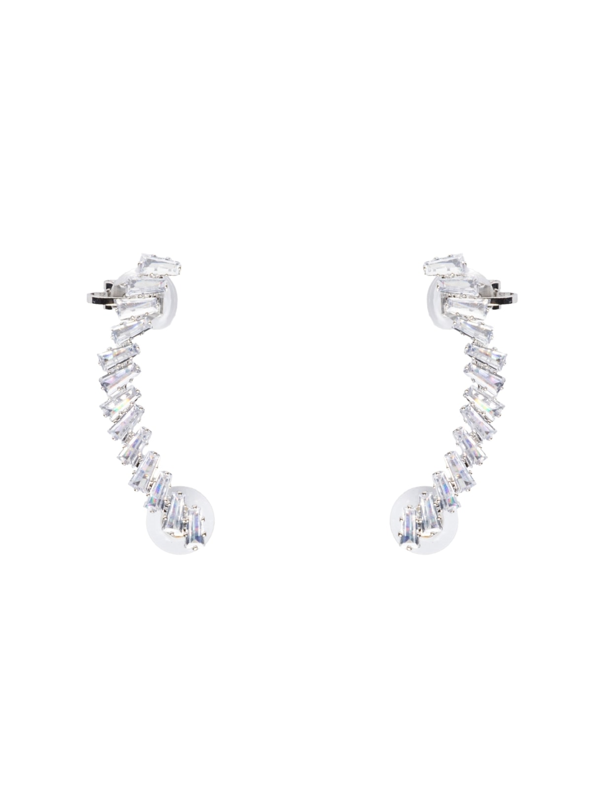 Earcuff Feminino Zircônia - Prateado