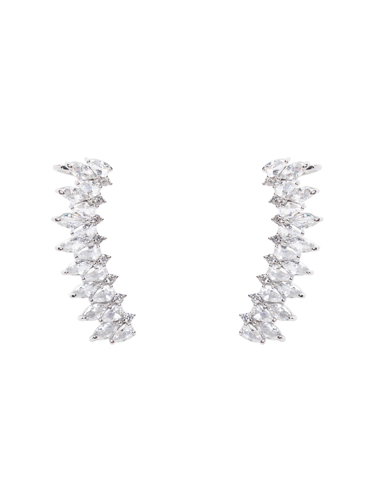 Earcuff Feminino Zircônia - Prateado