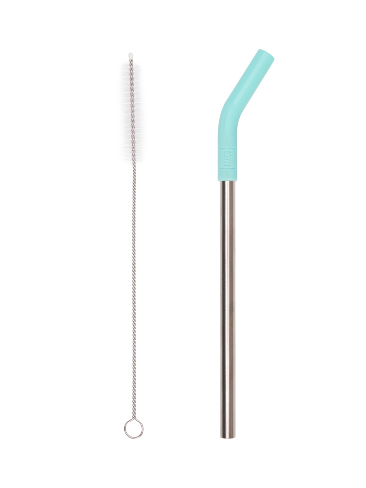 Eco Canudo Reutilizável Aço Inox Azul Pacco