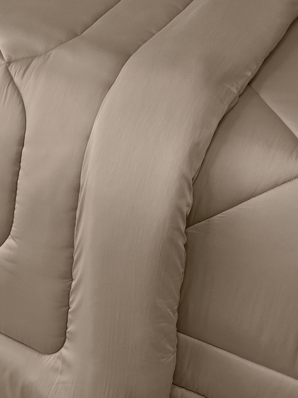 Edredom Grasso King Cetim 300 Fios Bege Trussardi