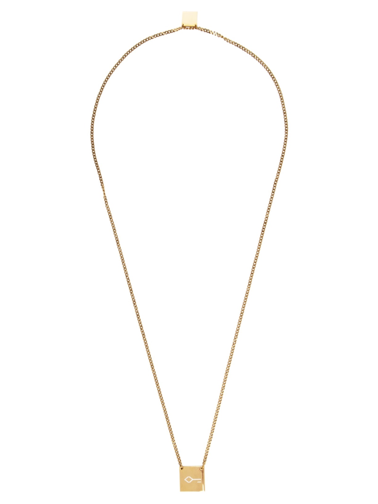 Escapulário Masculino Deville de Corrente em Aço Dourado Key Design