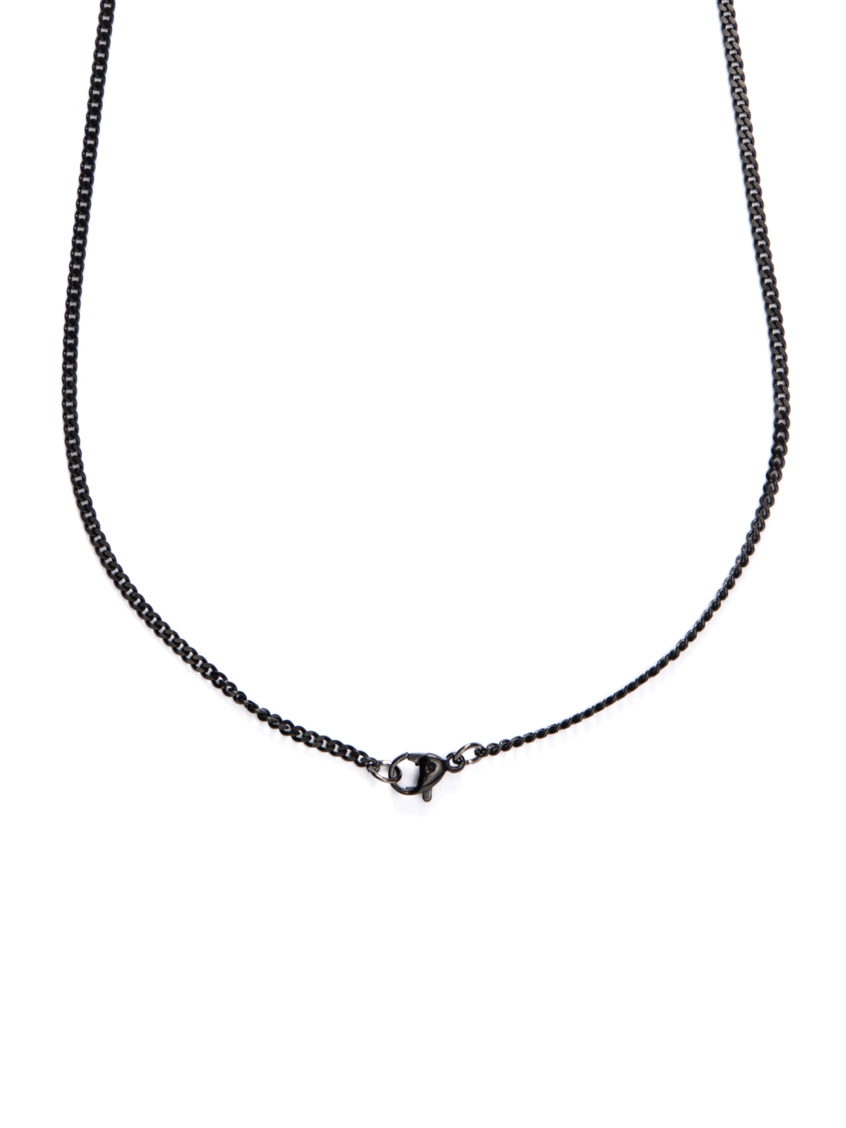 Escapulário Masculino James de Corrente em Aço Ônix Preto Key Design