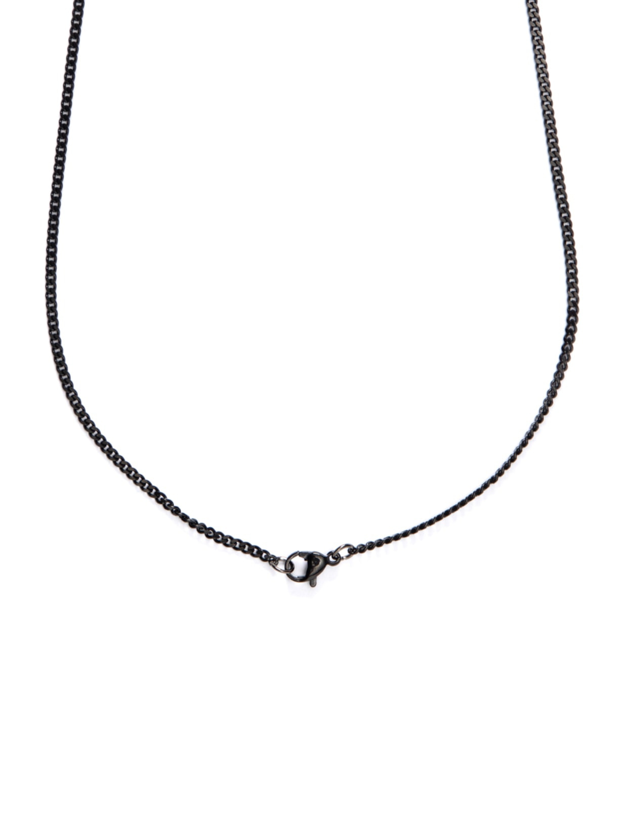 Escapulário Masculino James de Corrente em Aço Ônix Preto Key Design